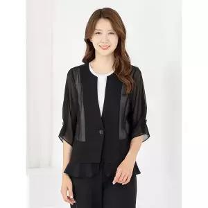 엄마옷 여름 쉬폰 원버튼 7부 볼레로 자켓 605FGH308 마담/중년여성/빅사이즈/50대/60대