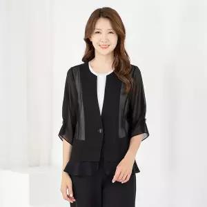 엄마옷 모슬린 엄마옷 여름 쉬폰 원버튼 7부 볼레로 자켓 605HJK308 중년여성/50대/60대/70대/빅사이즈/할