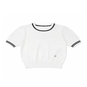 [르샵][르샵(LeShop)] 배색 포인트 썸머 니트 반팔 (택가격 69000원)