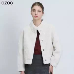 [오조크(OZOC)] 페이크퍼 하이넥 자켓 (택가격: 198000원)