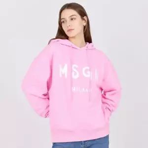 MSGM 브러쉬드 로고 후드 티셔츠 2000MDM515 200000 12)