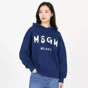 MSGM 브러쉬드 로고 후드 티셔츠 3641MDM515 247000 89)