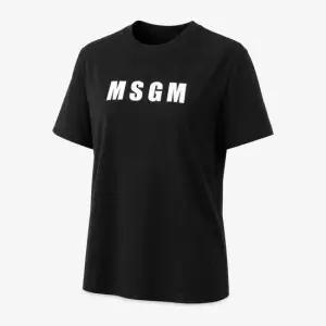 MSGM 로고 프린트 반팔 티셔츠 3641MDM92 247002 99)