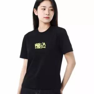 MSGM 그래피티 로고 프린트 반팔 티셔츠 3641MDM116 247002 99B)