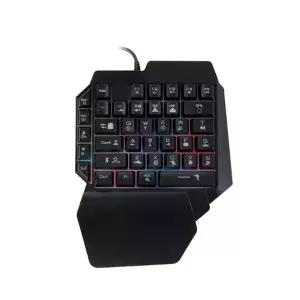 USB LED 한손 키보드 게이밍 이 휴대용 게 청축 게임