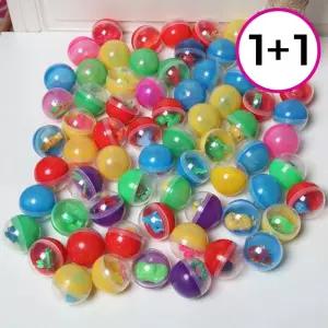 빈캡슐 뽑기통 추첨볼 둥근 플라스틱 공 투명 반투명 행사 이벤트 게임 1+1