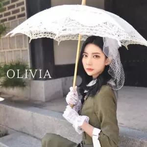 개화기패션 화이트 경성의상개화기의상 양산 레이스 경성시대옷