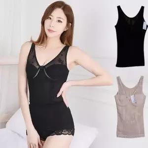 (챠밍)몸매보정 위아 플라워 언더메쉬 치마 올인원