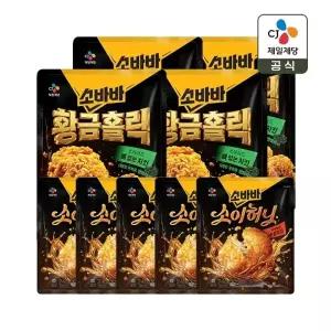 소바바 황금홀릭 BIG 반마리 치킨 410g x4+소이허니 순살치킨 240g x5개(총 9봉)