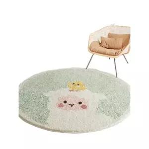 양털 토끼 곰돌이 거실 가을 솔리드 플롭 슬라이드 털신 블랙 귀마개 이동식 60cm 지름 크리스탈 울 슬림 허당토끼핑크