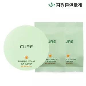 [김정문알로에] 큐어 아쿠아 마일드 선쿠션 본품+리필2개 (정가  115,000원)
