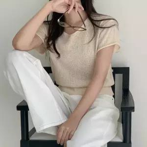 [코코블랑] 리라 부클 반팔니트