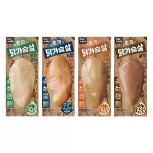 랭킹닭컴 잇메이트 닭가슴살 훈제 4종 혼합구성 100gx14팩 1.4kg 식사 즉석요리 회식 중식 외식 일식