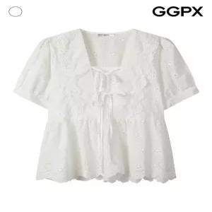 GGPX러블리 스퀘어넥 레이스 블라우스 GQ6SH011F