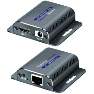 CAT5E /6 HDMI 이더넷 OVER CAT6 200 FT 1080@60HZ RJ45에서 HD 컨버터 플러그 앤 플레이 5V 전원 어댑터를 사용하는 테크히어 익스텐더