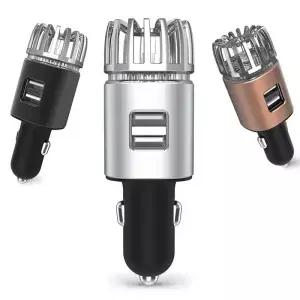 자동차 공기 청정기 미니 음이온 듀얼 USB 차량용 충전기 산소 바