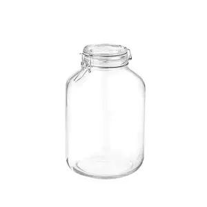 [콩심팥심]보르미올리 유리병 압축 밀폐용기 과일청병 5000ml 반찬통 밀폐찬통
