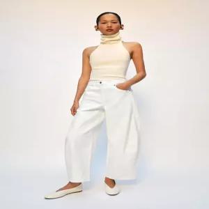 ZARA JEANS ZW COLLECTION ANKLE BALLOON TIRO MEDIO - 화이트 6840/045/250