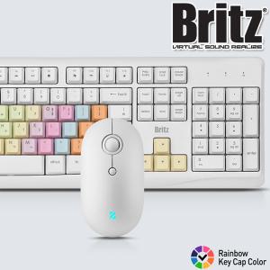 브리츠 BK300GC 무선 세트 저소음 키보드 무소음 마우스 합본 콤보 멀티키 레인보우