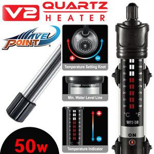 웨이브포인트 히터WP2 50W /수족관 어항 수조 히타 열대어 온도계 구피 거북이 수온계 온도조절기 초보