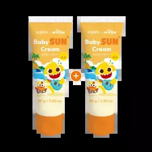 [2개] 소이베베X핑크퐁 아기상어 베이비 워셔블 선크림 80g (SPF35++) 유아 돌 썬크림 어린이 키즈 초등학생