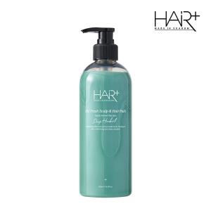 헤어플러스 오프레시 딥허벌 두피&헤어팩 500ml/진정/탈모완화/쿨링/비듬각질케어