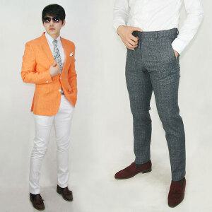 댄디샵/남성모직정장바지/체크슬랙스/스판팬츠