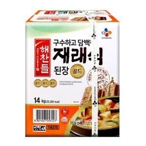 CJ 해찬들 재래식 된장 골드 14kg 대용량 식당용 업소용 된장