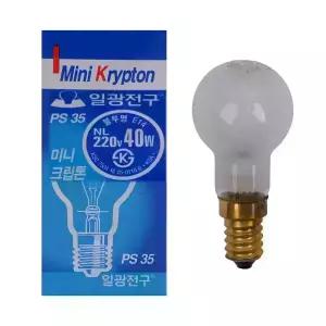 미니 크립톤 일광 220V 40W NL-HL-1301 PS35 E14
