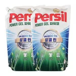 퍼실 딥클린 파워젤 듀얼 액체세탁세제 리필 1.5L 2개 일반드럼겸용