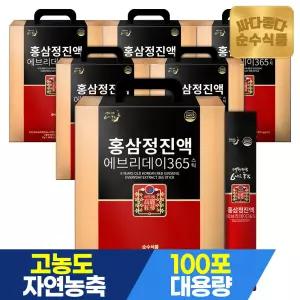 [600포]6년근 홍삼정 진액 에브리데이 365 실속형 100포 x 6박스 / 국내산 홍삼