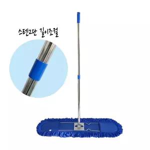 제이오마켓 초극세사90cm 스텐 2단 리스킹 세트/강당 복도 체육관 극세사 대형 밀대 걸레