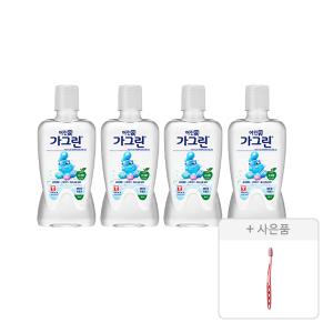 가그린 어린이 구강청결제, 사과향, 380ml, 4개 + 증정(조르단 울트라라이트센스티브 1P(색상랜덤), 1개)