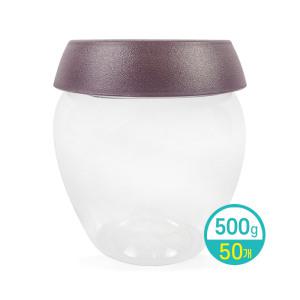 PET 단지 항아리 플라스틱통 김치 고추장 저장병 (500gx50개)
