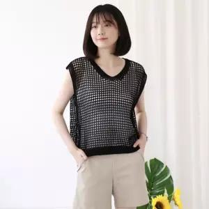 [웬디즈갤러리]브이넥 스카시 조끼 니트 JKN138