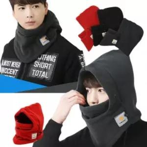 [콩심팥심]후드넥워머 방한마스크 모자 털모자 목도리 융털양말