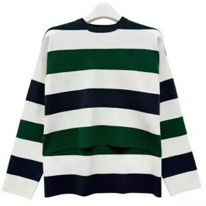 [명품] 25FW JESONE 스트라이프 니트 스웨터 그린 계열 2521366061600 014