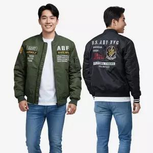 남자 3온스 안감 MA-1 패딩 블루종 항공점퍼 I4JK114