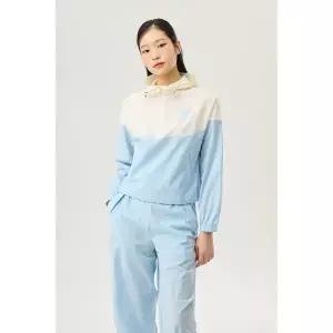 [르꼬끄](강남점)[정상가 179,000원][60% OFF] 우먼스 스트레치 우븐 컬러블럭 아노락 GBL / QQ122OJK27