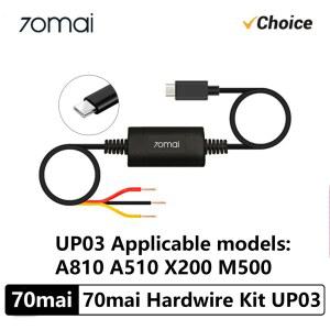 70mai A810 A510 X800 X200 Omni M500 하드 와이어 키트 UP03 24H 주차 모니터 용 기존 감시 케이블