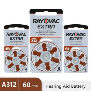 호환상품 RAYOVAC EXTRA 60개 아연 공기 성능 보청기 배터리 A312 PR41