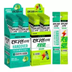컨디션스틱 제로 컨디션맛 100개 + 스틱 그린애플 100개 / 숙취해소제 음주전후