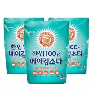 LG생활건강 한입베이킹소다 베이킹소다 2kg 3개