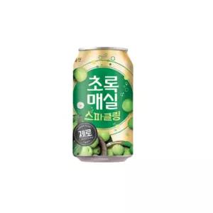 웅진 초록매실 스파클링 제로 캔 350ml X 24개
