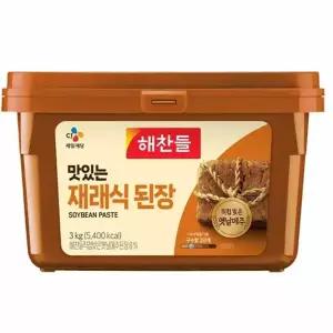 해찬들 짜지않은 맛있는 재래식된장 엄마손맛 고깃집 감칠맛 숙성 3kg