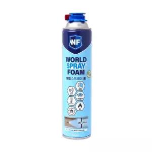 월드 스프레이폼 840ml 건용 우레탄폼 틈새 충진 단열 난연 보온