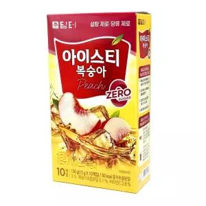 담터 제로 슈가 복숭아 피치 아이스티 10개입/타먹는/음료수/후식/탕비실/사무실/손님/접대/음료/주스/여름