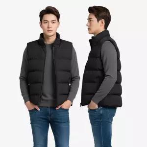 [아이에스이랩]남자 겨울 데일리 레이어드 경량 패딩 베스트 I4JK119