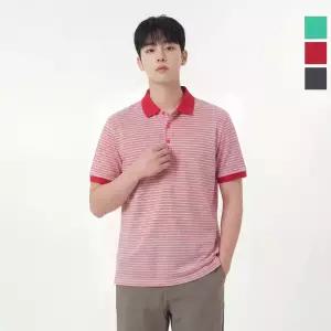 웨스트우드 남성 스트라이프 린넨 폴로티_WO2MCTP457