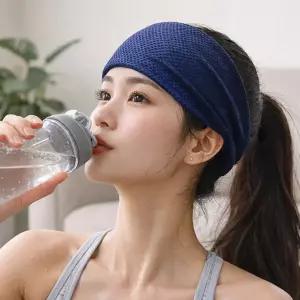 스포츠 와이드 헤어밴드 땀흡수 미끄럼방지 운동 요가 헬스 머리밴드 남녀공용